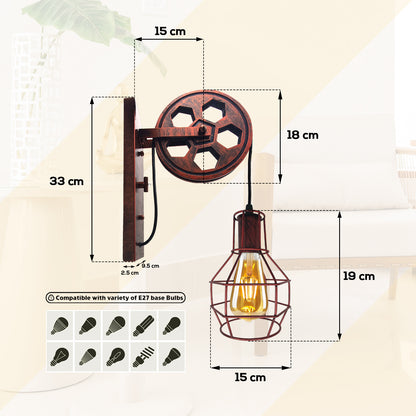 Rustic Red Pulley Wall lamp.JPG