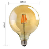 G125 E26 8W LED Globe Bulbs Warm White Vintage Light Bulb LED Edison Bulb