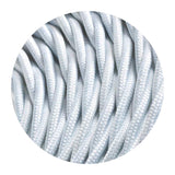 18 Gauge 3 Conductor Twisted Cloth Covered Wire Braided Light Cord White
