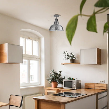 Chrome Ceiling Flush Mount Light for dining room - Application image