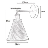 Industrial Wall Sconce Cone Lamp Shade E26 Socket Home Farmhouse