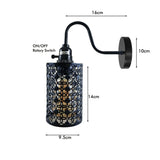 Vintage Industrial Wall Lights Fittings Indoor Sconce Black Metal Home Office Lamp Shade~1430