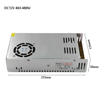 Adjustable DC Power Voltage Converter AC to DC Power Supply Transformer Enclosed Power Supplies 12V S 360 12