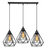 Vintage Geometric Pendant Light Cage Farmhouse Light Fixture