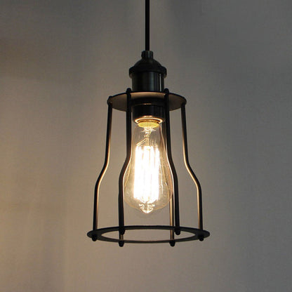 Industrial Cage Pendant Light Fixture 