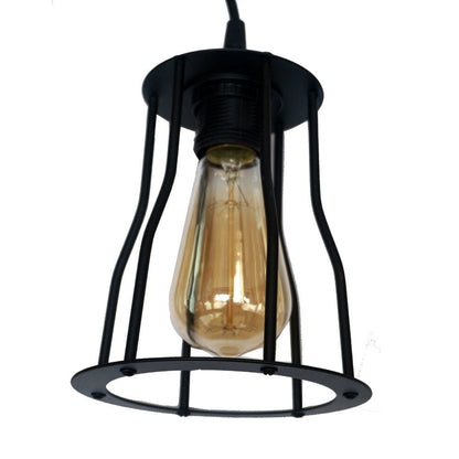 Industrial Cage Pendant Light Fixture 
