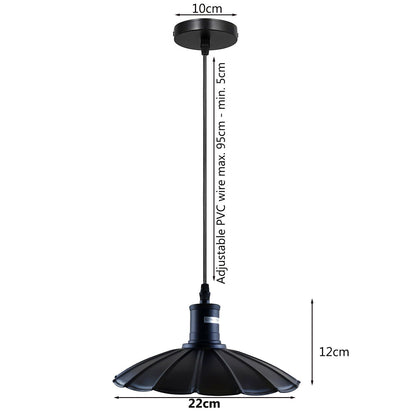 black Ceiling Flower Pendant Lamp.JPG