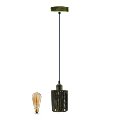 Industrial Cage Chandelier Cylinder Pendant Light Fixture