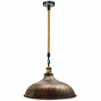 Twisted Rope Barn Dome shape Hanging Pendant Light