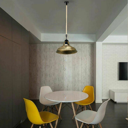 Brushed Copper metal hemp rope pendant light for cafe.JPG