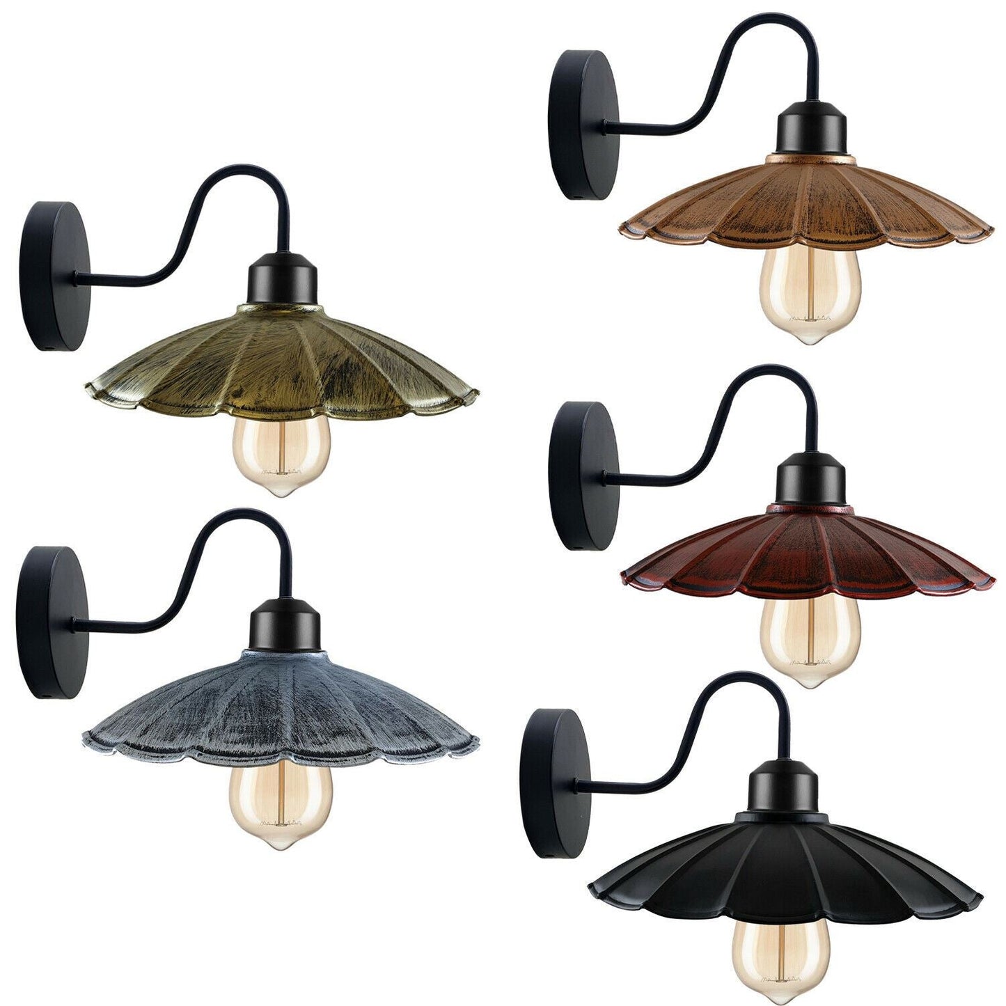 Vintage Industrial Umbrella shape Wall Lights