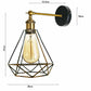 Industrial Wall Sconce Geometric Cage Light Home Living Room Bedside Wall Lamp