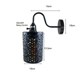 Vintage Industrial Wall Lights Fittings Indoor Sconce Black Metal Home Office Lamp Shade~1430