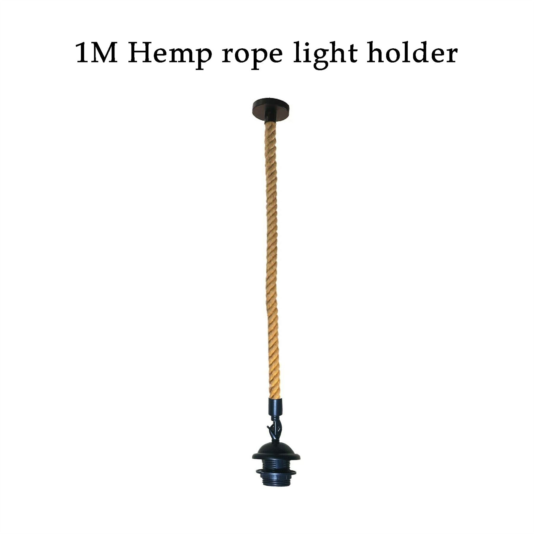 Vintage Industrial Hemp Rope Pendant Holder