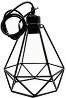Vintage Geometric Pendant Light Cage Farmhouse Light Fixture