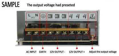 Adjustable DC Power Voltage Converter AC to DC Power Supply Transformer Enclosed Power Supplies 12V S 360 12