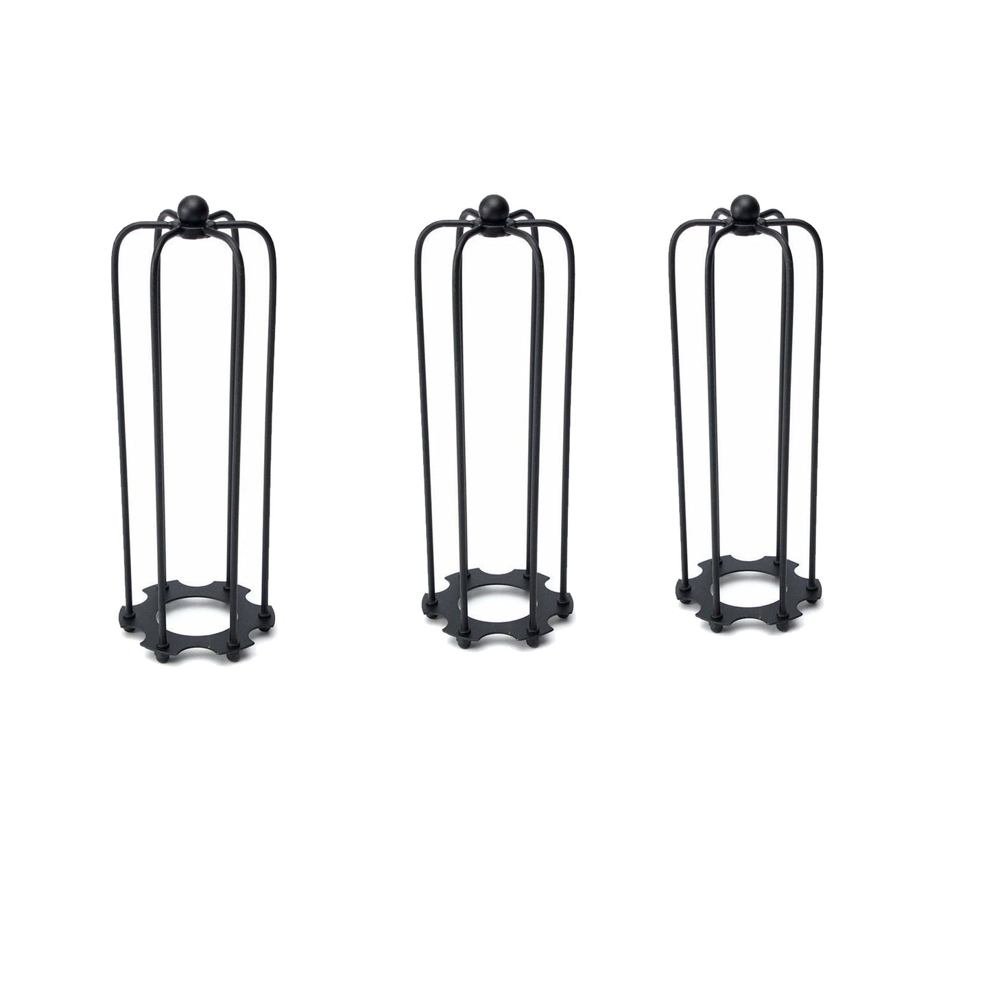 Rustic State Industrial Vintage Style Wire Cage Black 3 Pack