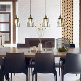 3-Light Kitchen Cage Pendant Light Fixture 