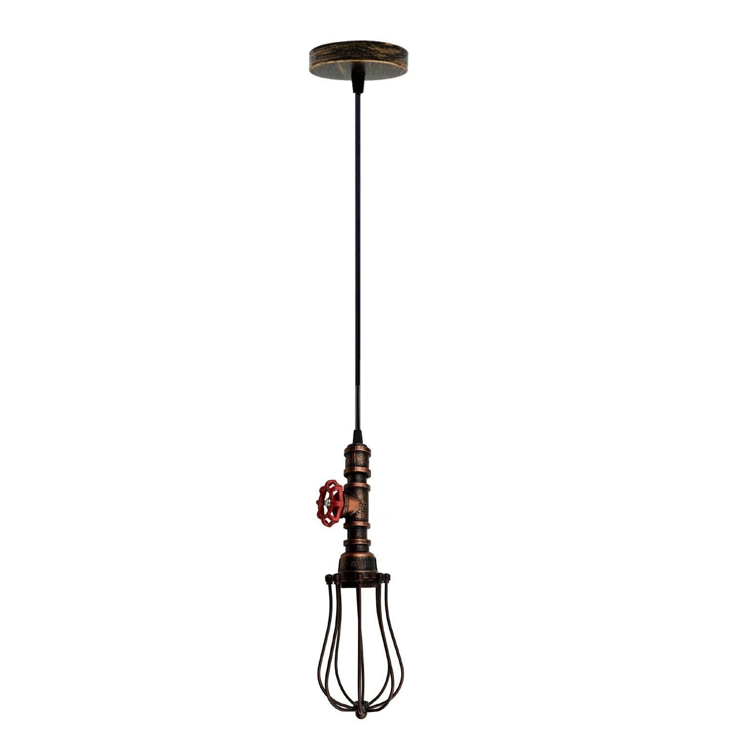 Rustic Red Balloon Cage Water Pipe Light.JPG