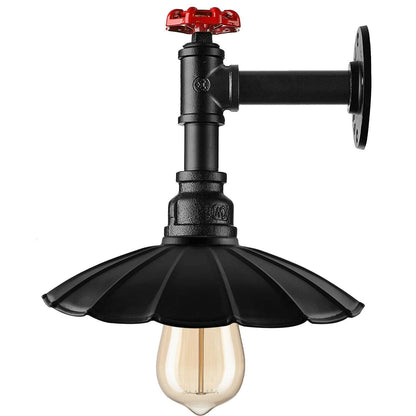 Black Steampunk pipe wall light.JPG
