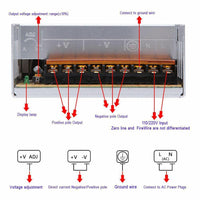 Adjustable DC Power Voltage Converter AC to DC Power Supply Transformer Enclosed Power Supplies 12V S 360 12