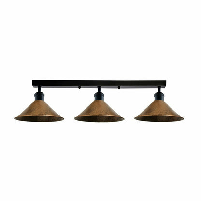  Vintage 3-Way Cone shades Flush mount Lights