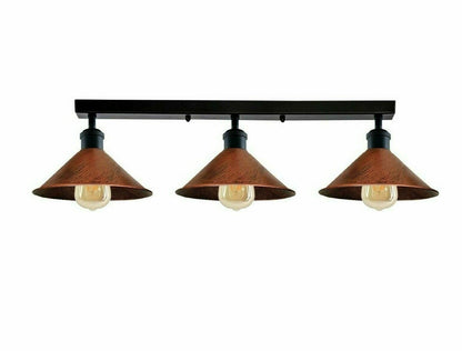  Vintage 3-Way Cone shades Flush mount Lights