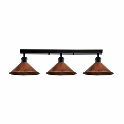  Vintage 3-Way Cone shades Flush mount Lights