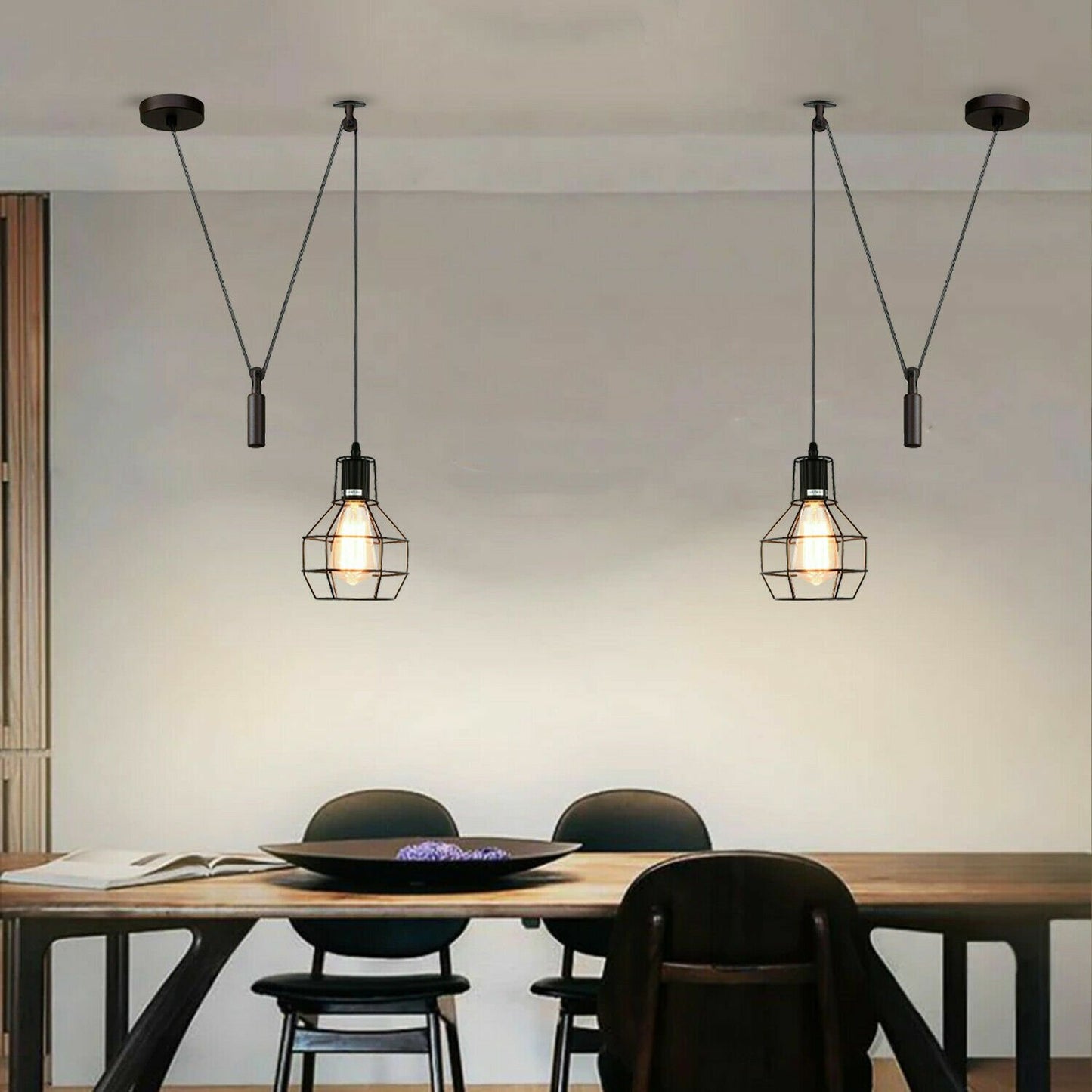 Metal Black color Pendant lamp for dining room.JPG