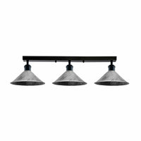 3 Way flush mount Lights  Cone shades Vintage Retro Industrial Fixture~1552