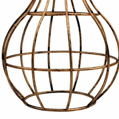 Retro Metal Wire Cage Ceiling Flush Mount Lights 