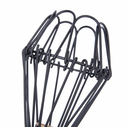 Water Lily Metal Wire Cage Pendant Light Shade - Black Easy Fit ~1535