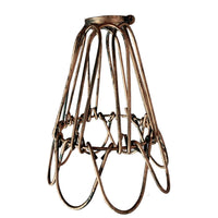 Water Lily Shape Brushed Copper Colour Easy Fit Pendant Light Shade Metal Wire Cage~1536