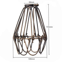 Water Lily Shape Brushed Copper Colour Easy Fit Pendant Light Shade Metal Wire Cage~1536
