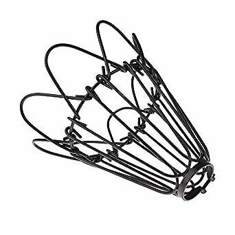 Water Lily Metal Wire Cage Pendant Light Shade - Black Easy Fit ~1535
