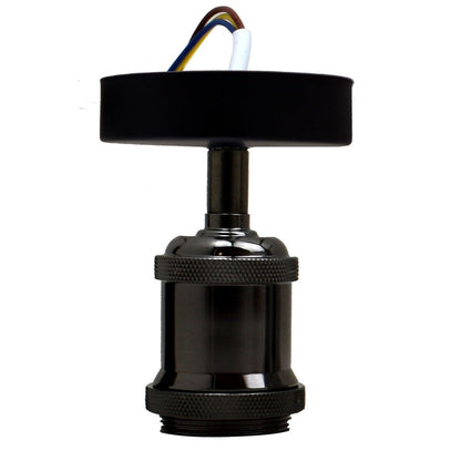 Flush Mount Ceiling Light Holder - Black