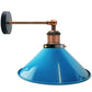 Blue Metal Cone Wall Scones Lamp.JPG