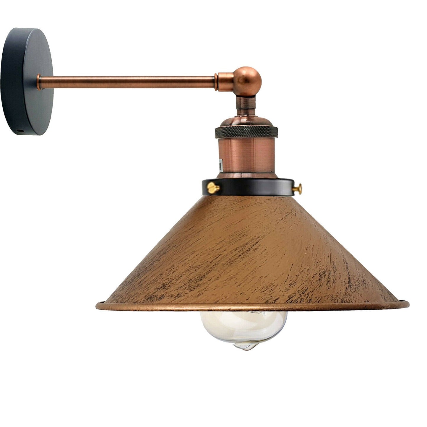 Brushed Copper Metal Cone Wall Scones Lamp.JPG