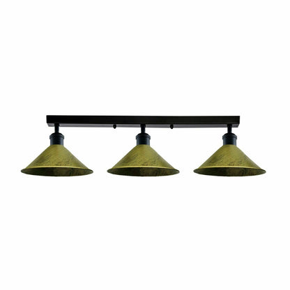  Vintage 3-Way Cone shades Flush mount Lights