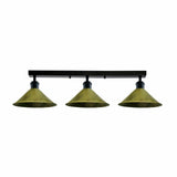 3 Way flush mount Lights  Cone shades Vintage Retro Industrial Fixture~1552