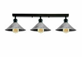 3 Way flush mount Lights  Cone shades Vintage Retro Industrial Fixture~1552