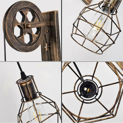 Industrial Wall Sconces Pulley Lighting 