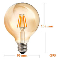 Vintage G95 E27 8W LED Bulb