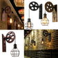 Rustic Pulley Wall Sconce Industrial Lighting 