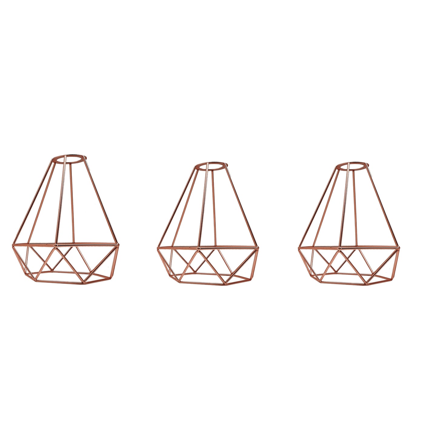 Metal Easy fit wire cage Rose Gold 3 pack