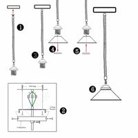 11 Inch Industrial Lighting Rope Pendant Light Fixtures