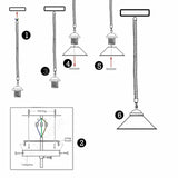 11 Inch Industrial Lighting Rope Pendant Light Fixtures