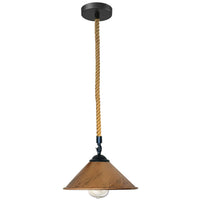 16 Inch Industrial Lighting Rope Pendant Light Fixtures