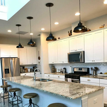 Vintage Metal Curvy Shape Hanging Pendant Light