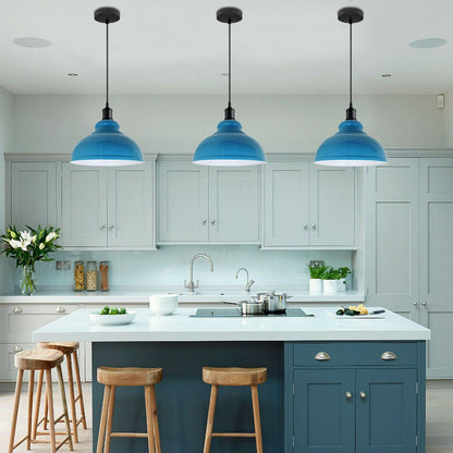 Vintage Metal Curvy Shape Hanging Pendant Light